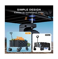 Dual-drive foldable electric multi-functional sports equipment trolley: Equipped with 360° all-terrain capability, dual 300-watt motors and 6.5-i