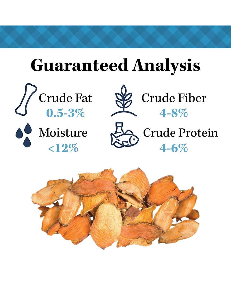 Country Living Sweet Potato Chips Dog Treats – 8oz Bag – 100% Natural