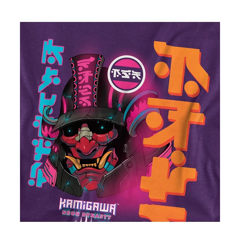 Logovision Men's Magic The Gathering Neon Dynasty Kanji Mask T Shirt