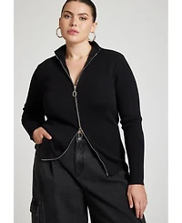 Eloquii Women's Draped Cropped Sweater