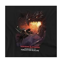 Logovision Men's Magic X D & Adventures The Forgotten Realms Drizzt and Dragon T Shirt