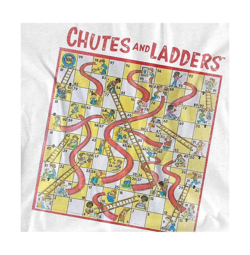 Logovision Men's Chutes and Ladders Game Board Art from 1979 T Shirt