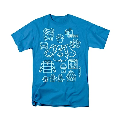 Logovision Men's Blue's Clues Icon Collage T Shirt