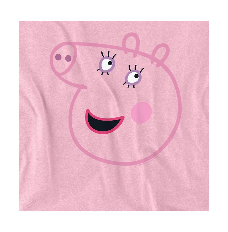 Logovision Men's Peppa Pig Pink Out Mummy Face T Shirt