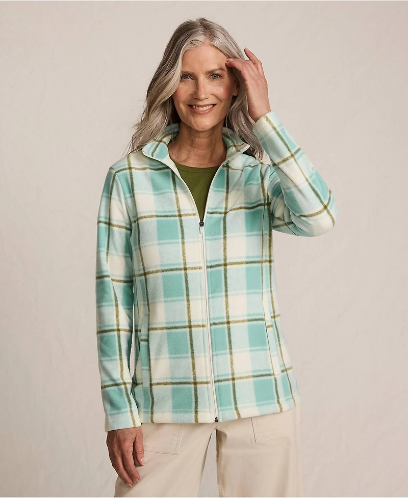 Lands' End Women's Tall Anyweather Fleece Full Zip Print Jacket
