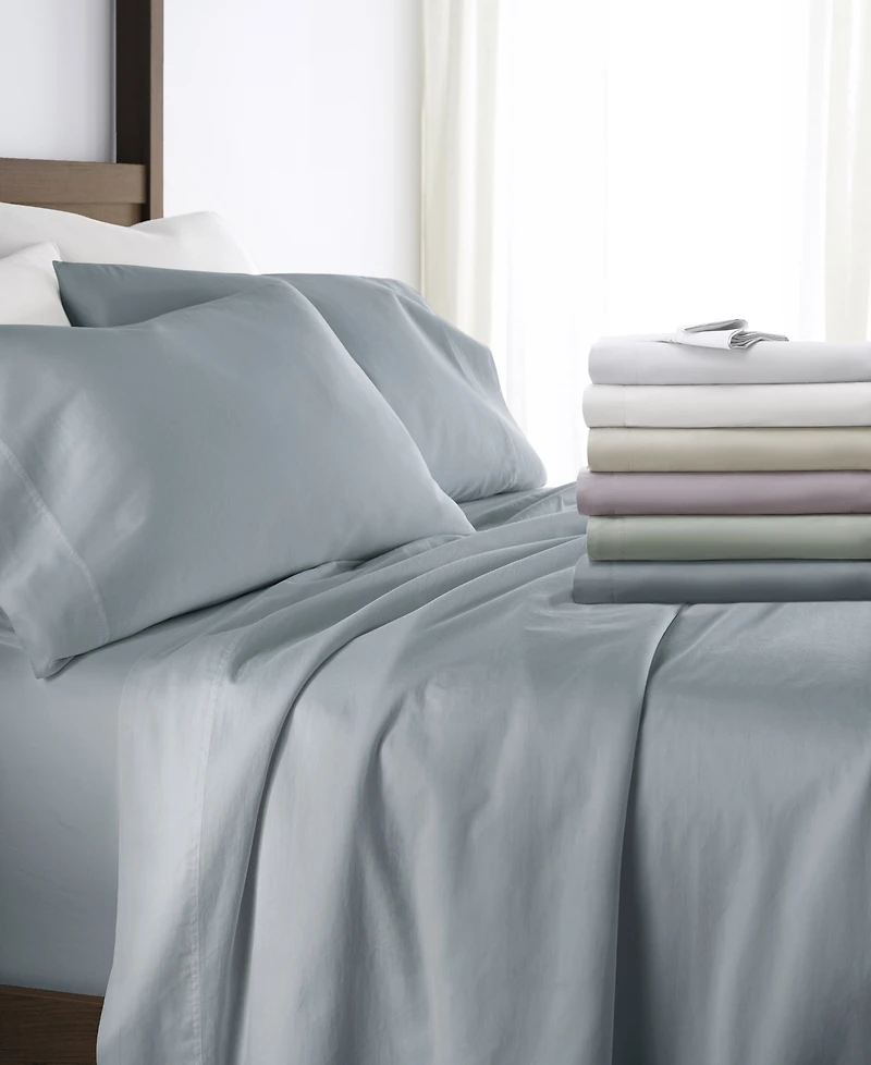ienjoy Home Long Staple 300-Thread Count Cotton Solid 4-Pc. Sheet Set, Split King