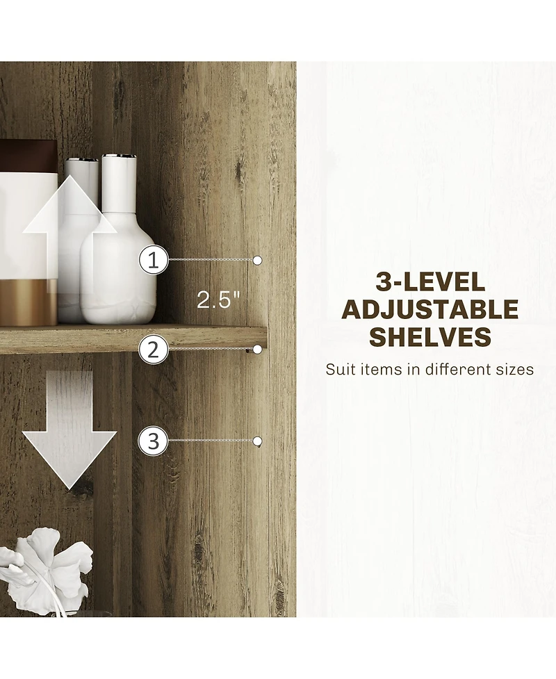 Slickblue Sturdy Compact Bathroom Storage Cabinet Ideal for Towels and Essential Bathroom Items