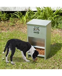 Pet Lodge Dry Food Automatic Steel Dog Feeder Chow Hound w/ 50 Pound Capacity