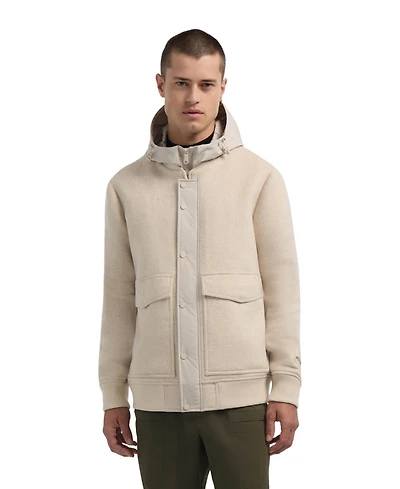 Pajar Men's Men s Hader Wool Blend Bomber Jacket with Removable Hooded Bib