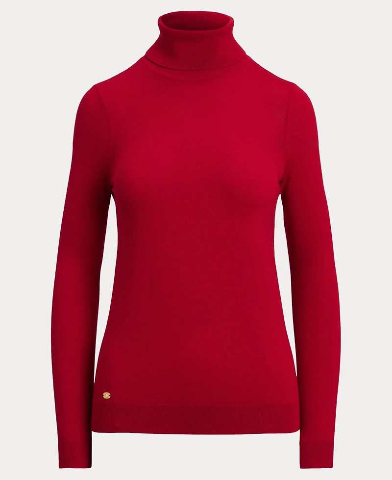 Lauren Ralph Women's Silk-Blend Turtleneck Sweater