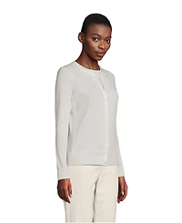Lands' End Women's Fine Gauge Cotton Cardigan Sweater