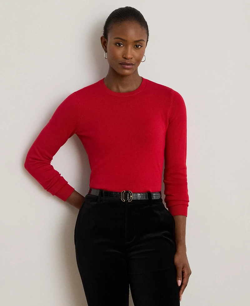 Lauren Ralph Women's Cotton-Blend Sweater