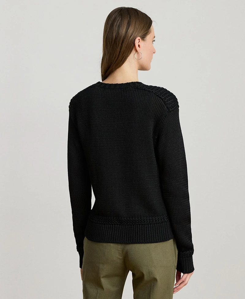 Lauren Ralph Women's Crewneck Shimmer Sweater