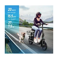 450W Electric Scooter for Unisex Adults: 265LBS MaxLoad, 22 Miles Range, 15.5MPH Top Speed, 3 Modes, Adjustable Seat, Lcd Display