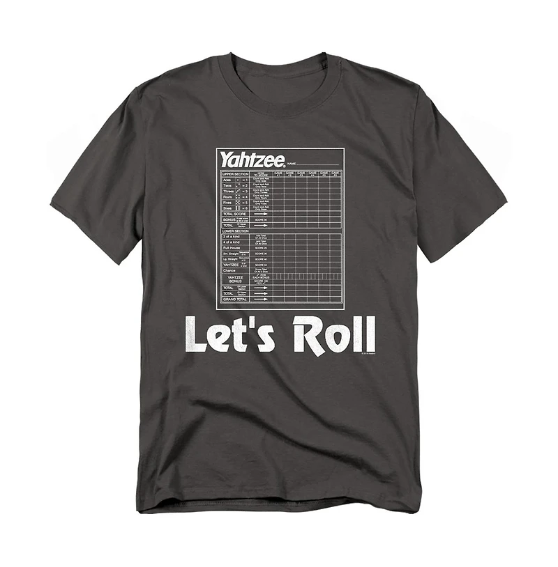 Logovision Men's Yahtzee Score Sheet Let's Roll T Shirt