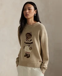 Polo Ralph Lauren Women's Bear Intarsia-Knit Rollneck Sweater