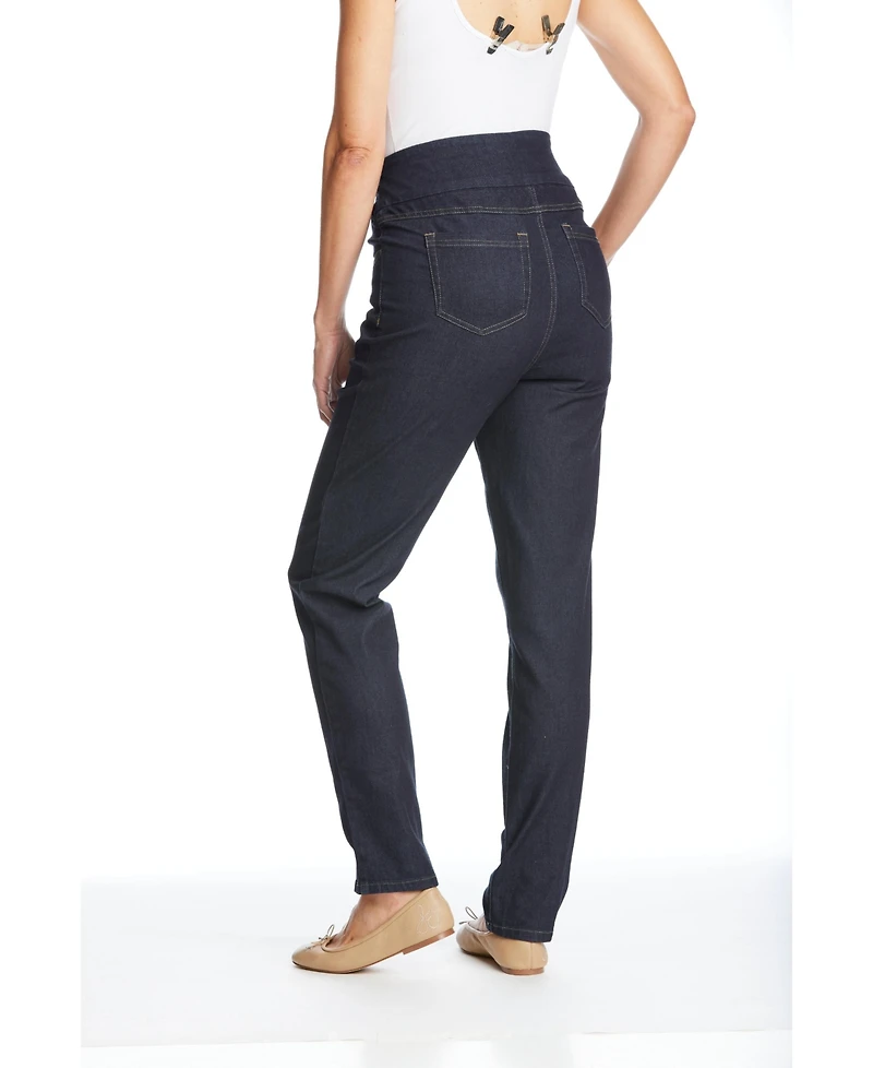 Woman Within Women's Tall Flex-Fit Pull-On Slim-Leg Denim Jean
