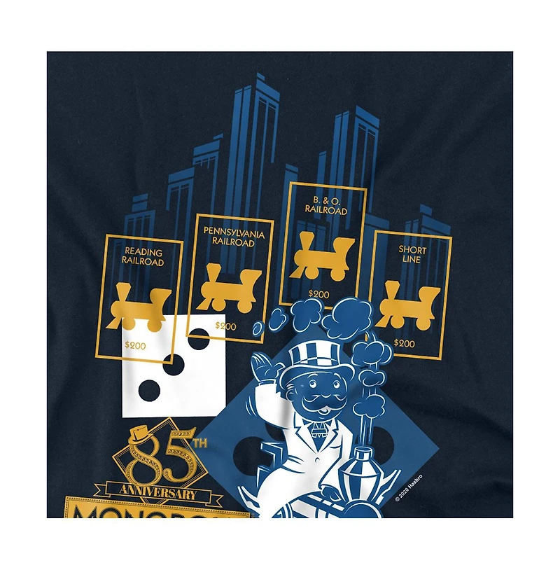 Logovision Men's Monopoly The True Railroad Tycoon T Shirt