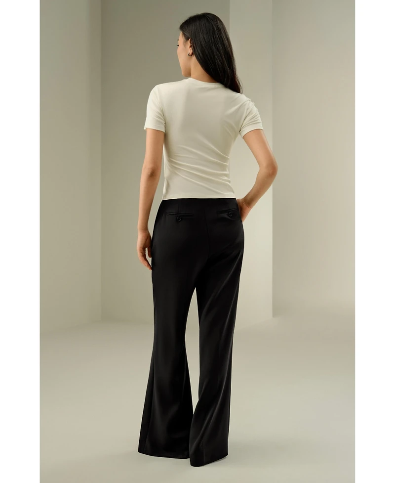 Lilysilk Women's Slim Fitted Silk Jersey Tee