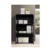 Hodedah HID33 Home 6-Door 3-Shelves Bookcase Enclosed Storage Cabinet