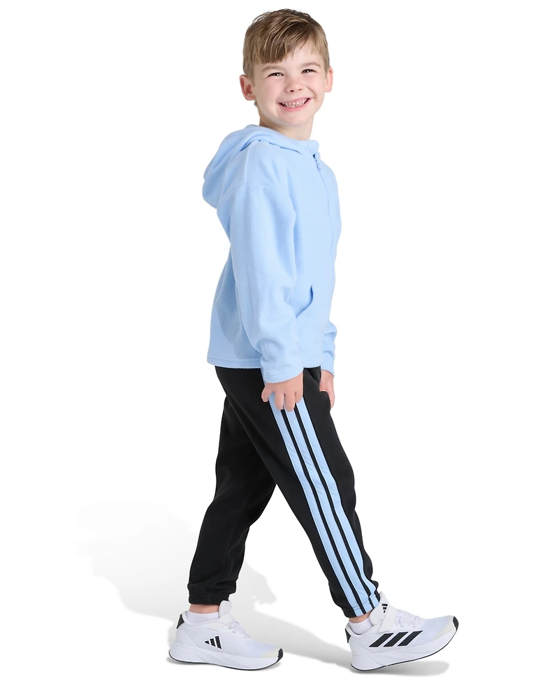 Adidas Toddler Boys 2T-5T Two Piece Winterized Hooded Jacket and Joggers Set