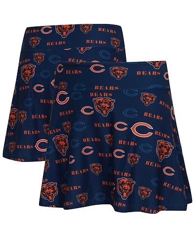 Concepts Sport Women's Navy Chicago Bears Mosaic Allover Print Skort