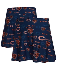 Concepts Sport Women's Navy Chicago Bears Mosaic Allover Print Skort