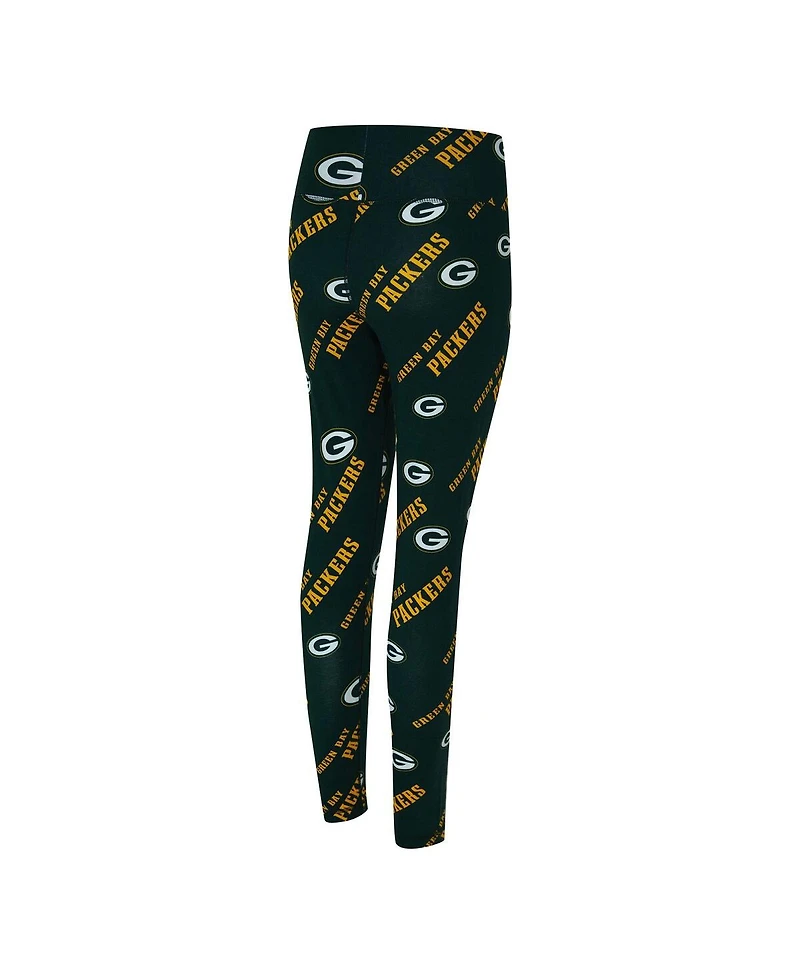 Concepts Sport Women's Green Bay Packers Mosaic Allover Print Leggings
