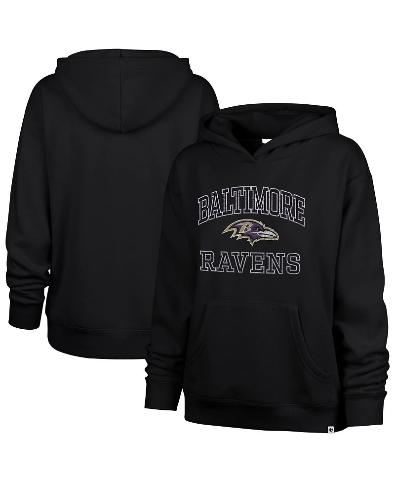 '47 Brand Women's Black Baltimore Ravens Clarity Naomi Pullover Hoodie