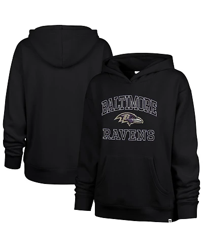 '47 Brand Women's Black Baltimore Ravens Clarity Naomi Pullover Hoodie