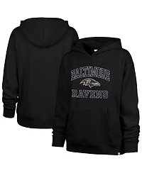 '47 Brand Women's Black Baltimore Ravens Clarity Naomi Pullover Hoodie