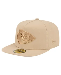 New Era Men's Light Beige Kansas City Chiefs Color Pack A-Frame 59FIFTY Fitted Hat