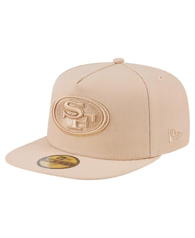 New Era Men's Light Beige San Francisco 49ers Color Pack A-Frame 59FIFTY Fitted Hat