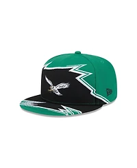 New Era Men's Kelly Green/Black Philadelphia Eagles Break 59FIFTY Fitted Hat