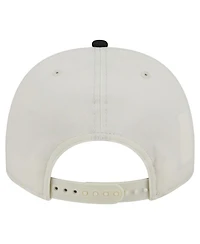New Era Men's Cream/Black Jacksonville Jaguars Chainstitch A-Frame 9FIFTY Adjustable Hat