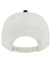 New Era Men's Cream/Black Las Vegas Raiders Chainstitch A-Frame 9FIFTY Adjustable Hat