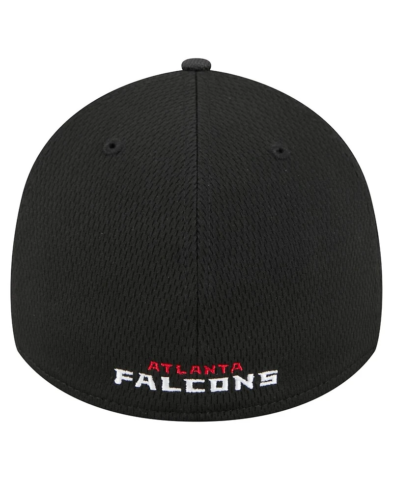 New Era Men's Black Atlanta Falcons Visor Hit 39THIRTY Flex Hat