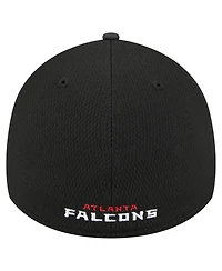 New Era Men's Black Atlanta Falcons Visor Hit 39THIRTY Flex Hat