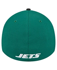 New Era Men's Green New York Jets Visor Hit 39THIRTY Flex Hat