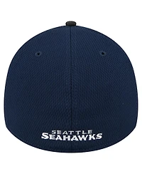 New Era Men's College Navy Seattle Seahawks Visor Hit 39THIRTY Flex Hat