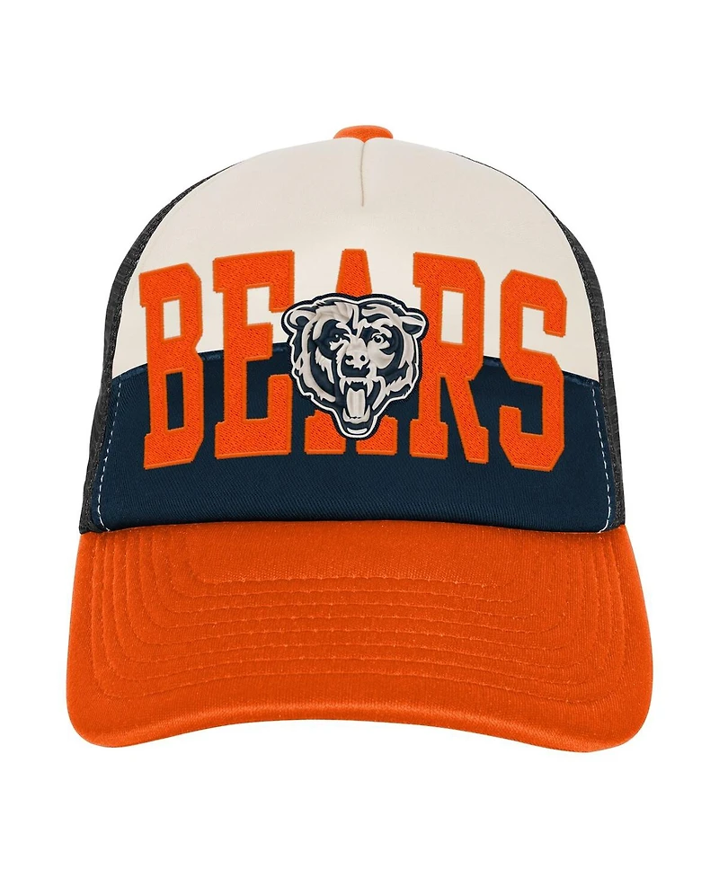 Outerstuff Big Boys and Girls White/Orange Miami Dolphins Modern Fan Trucker Adjustable Hat