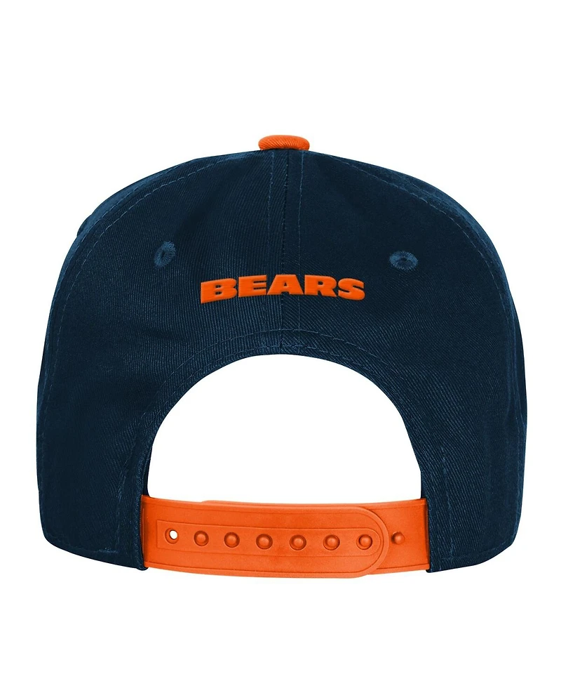 Outerstuff Big Boys and Girls Navy Chicago Bears True Retro Adjustable Hat