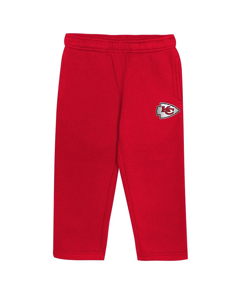 Outerstuff Toddler Red Kansas City Chiefs Lineman Fleece Hoodie Pants Set