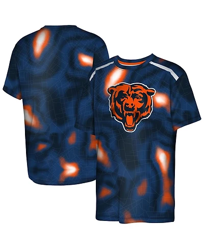 Outerstuff Big Boys and Girls Navy Chicago Bears End Zone Dri-Tek T-Shirt