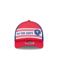 New Era Men's Red New York Giants Linear A-Frame 9FORTY Adjustable Hat