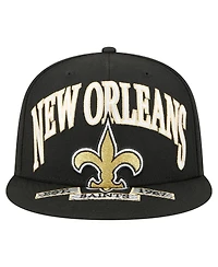 New Era Men's Black Orleans Saints Oversized 59FIFTY Fitted Hat