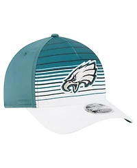 New Era Men's White/Midnight Green Philadelphia Eagles Adventure Gradient 9FORTY M-Crown A-Frame Adjustable Hat