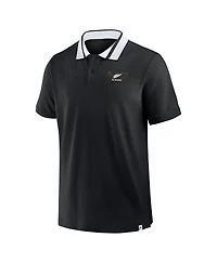 Fanatics Men's Black New Zealand Rugby All Blacks Tipped Polo Shirt