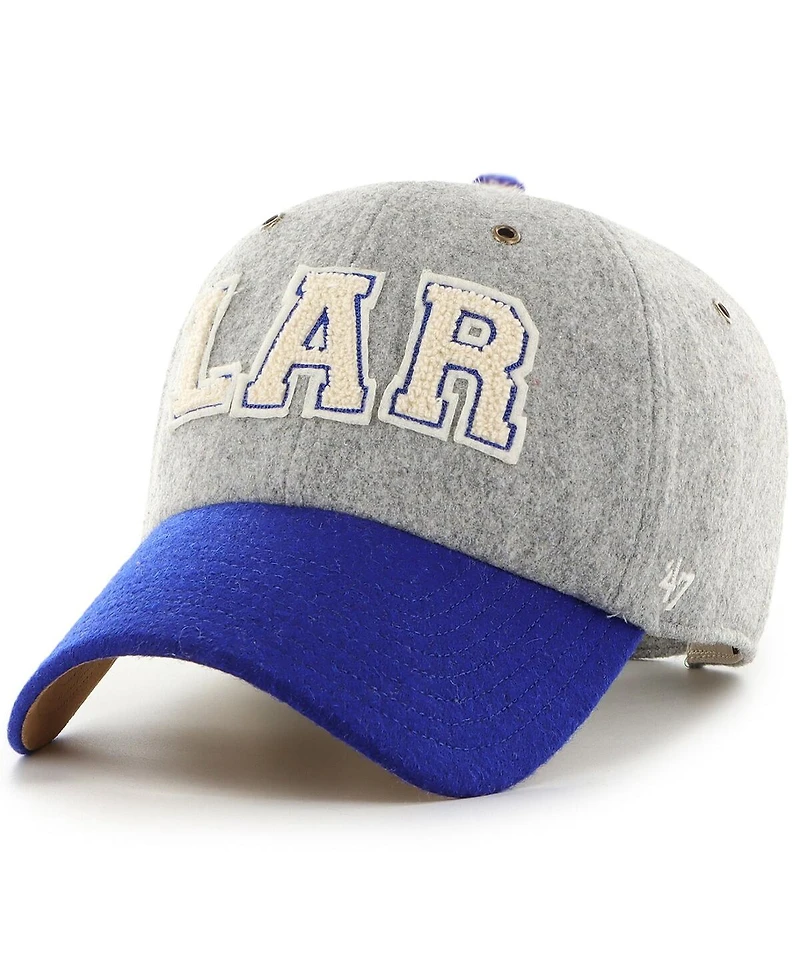 Stoney Clover Lane Men's and Women's Gray/Royal Los Angeles Rams Block Clean Up Adjustable Hat