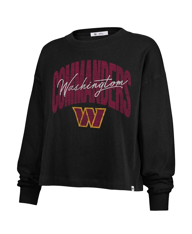 '47 Brand Women's Black Washington Commanders Plus Muse Sydney Long Sleeve T-Shirt